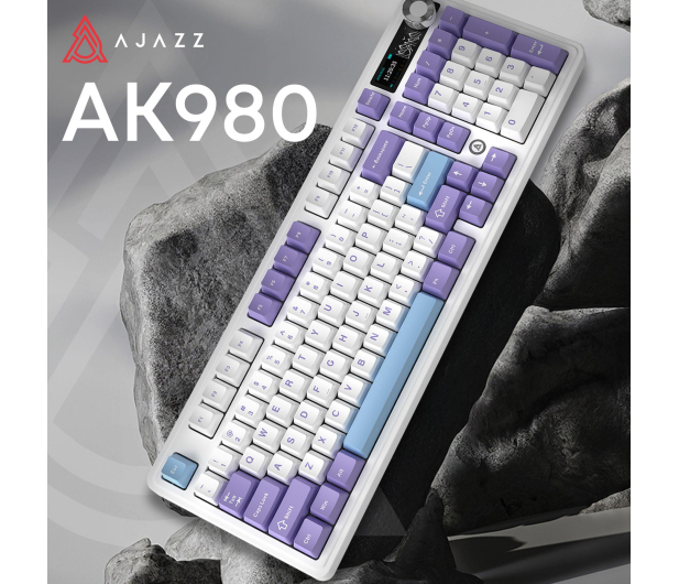 Ajazz AK980 V2 Gift Switch V2 Purple White Blue z ekranem - 1536373 - zdjęcie 6